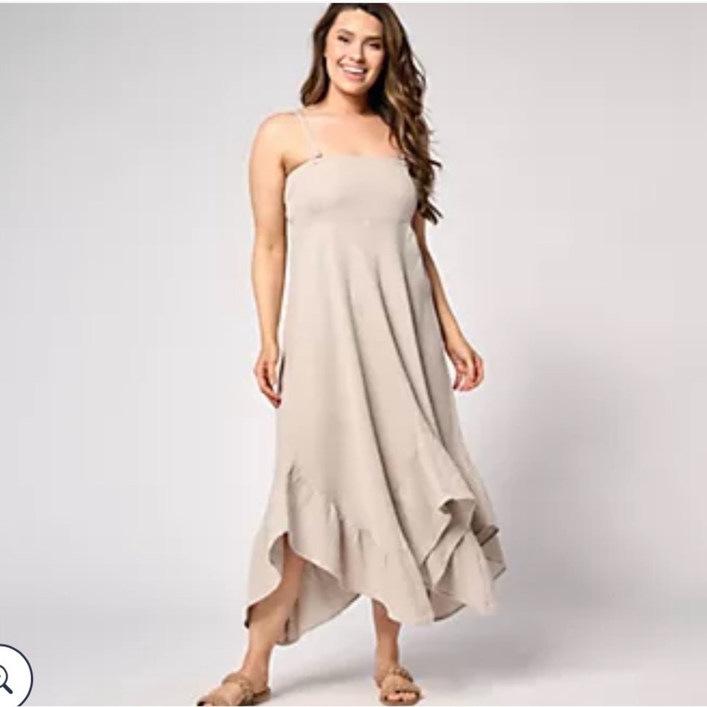 Chic Strapless Dove Gray Dress for Women